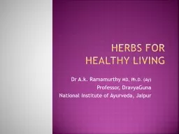 Herbs for Healthy Living