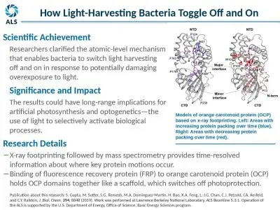 Research Details X-ray footprinting followed by mass spectrometry provides time-resolved informatio