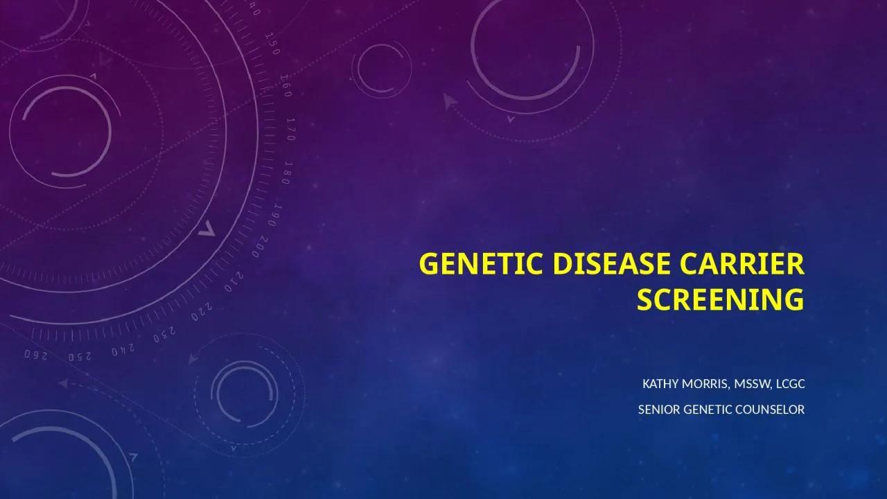 PPT-Genetic disease carrier