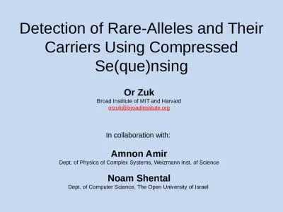 Detection of  Rare-Alleles