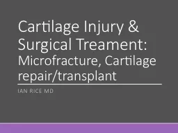 PPT-Cartilage Injury & Surgical