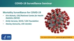 COVID-19 Surveillance Seminar