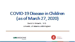 COVID-19 Disease in Children