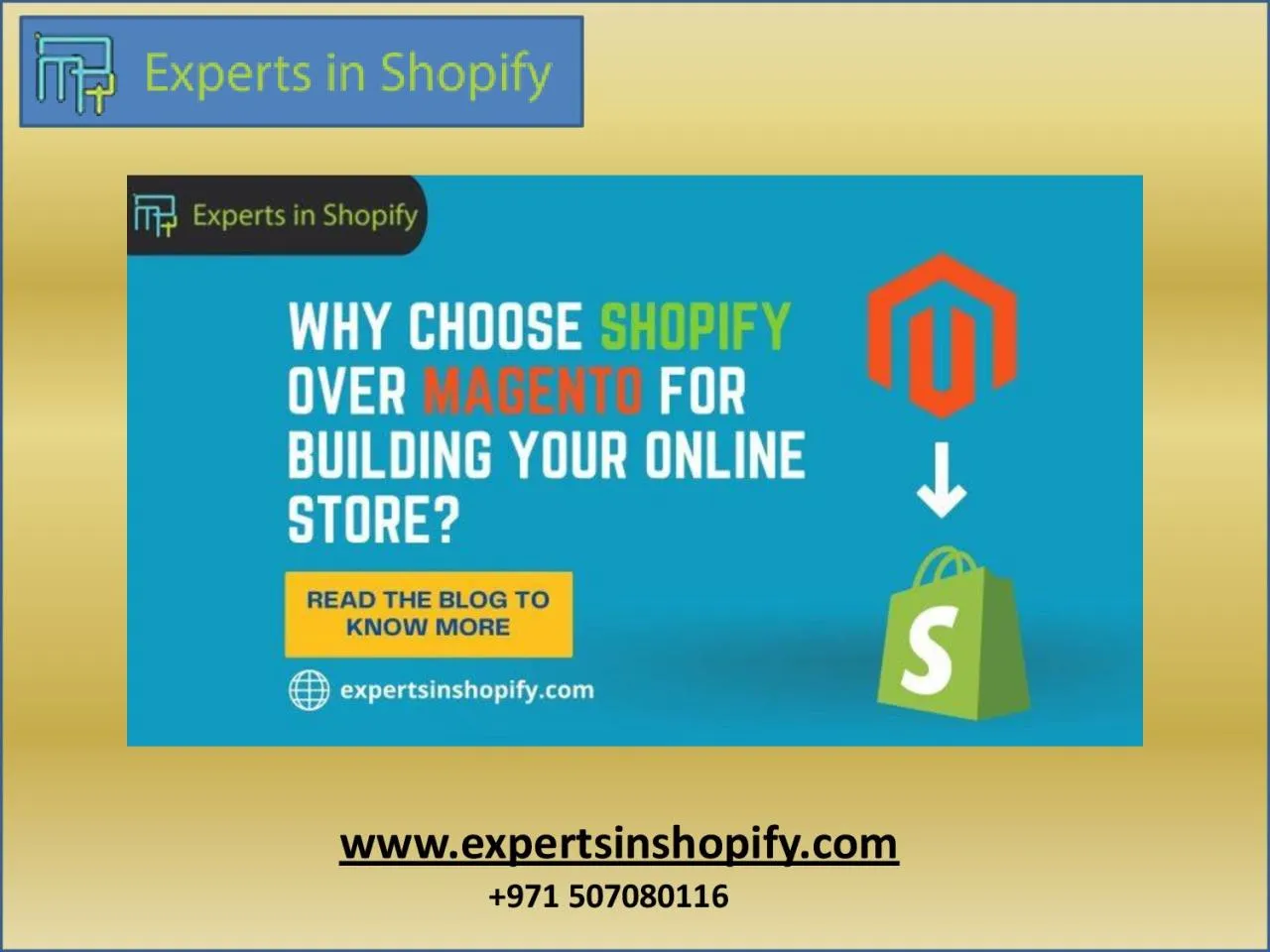 Hire Shopify Experts Dubai | Choose Shopify Over Magento