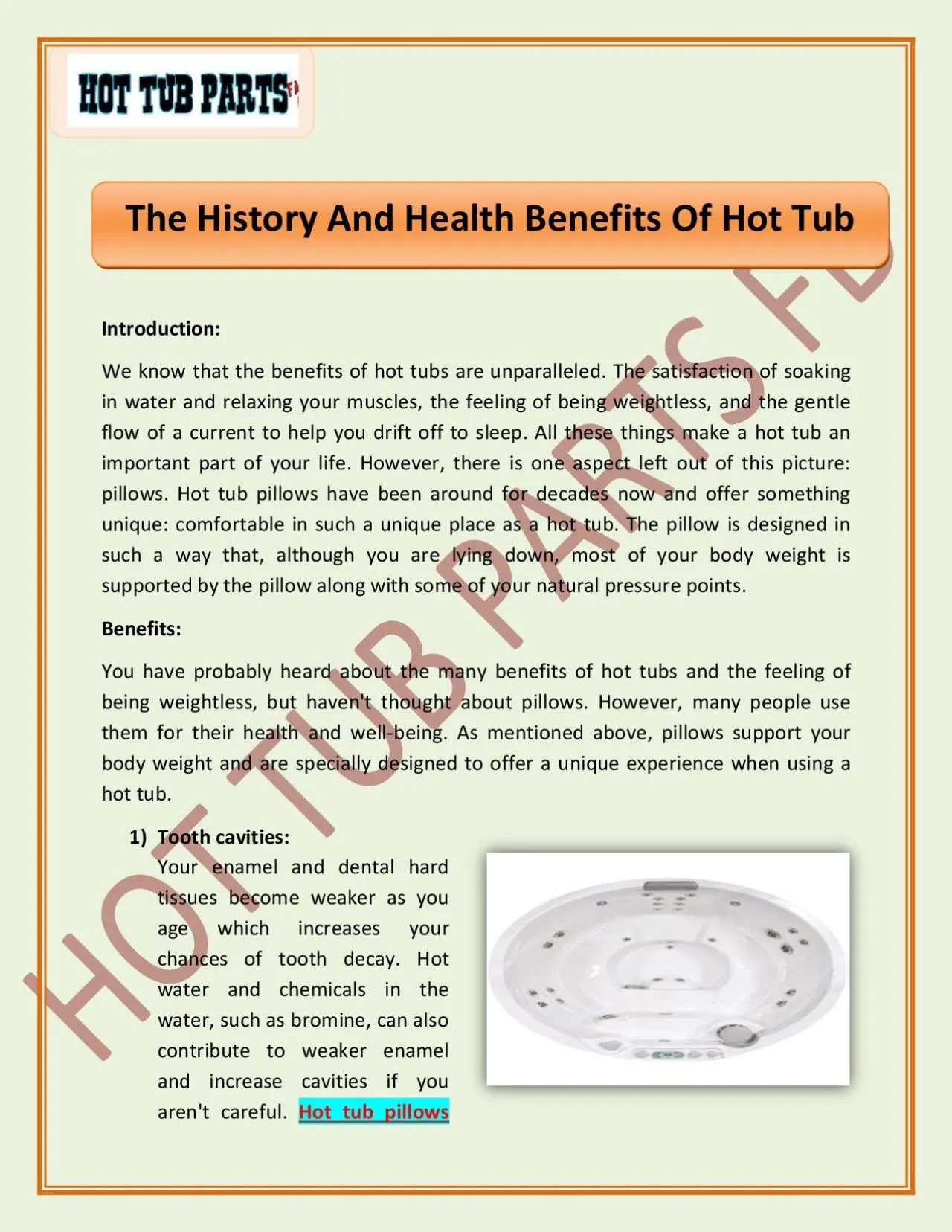 The History And Health Benefits Of Hot Tub