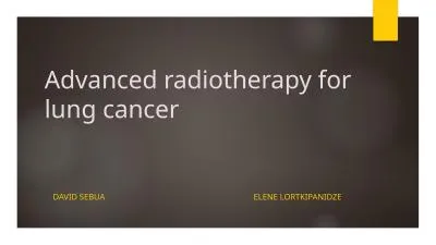 Advanced radiotherapy for lung cancer
