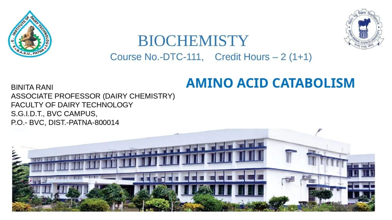 PPT-BIOCHEMISTY BINITA RANI