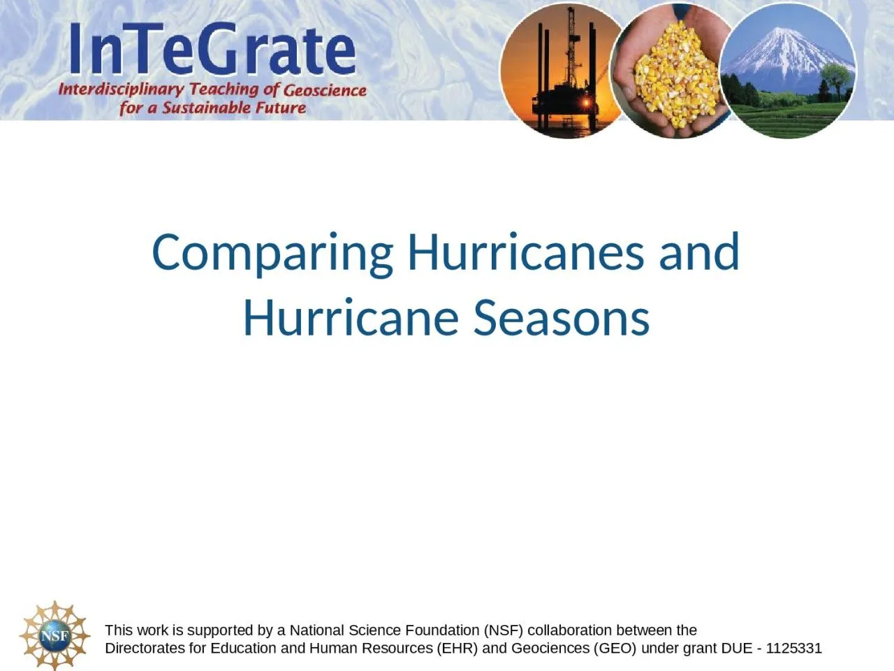 PPT-Comparing Hurricanes and