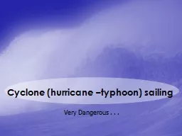 Cyclone (hurricane –typhoon) sailing