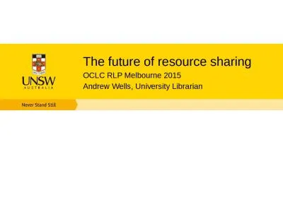 The future of resource sharing