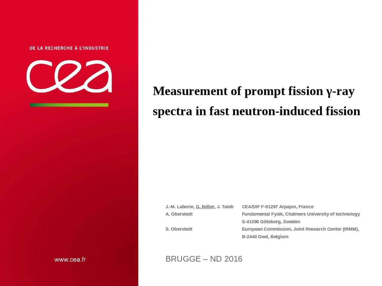 PPT-Measurement of prompt fission