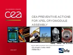 CEA PREVENTIVE ACTIONS for XFEL