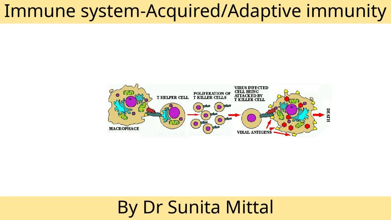 PPT-Immune system-Acquired/Adaptive immunity