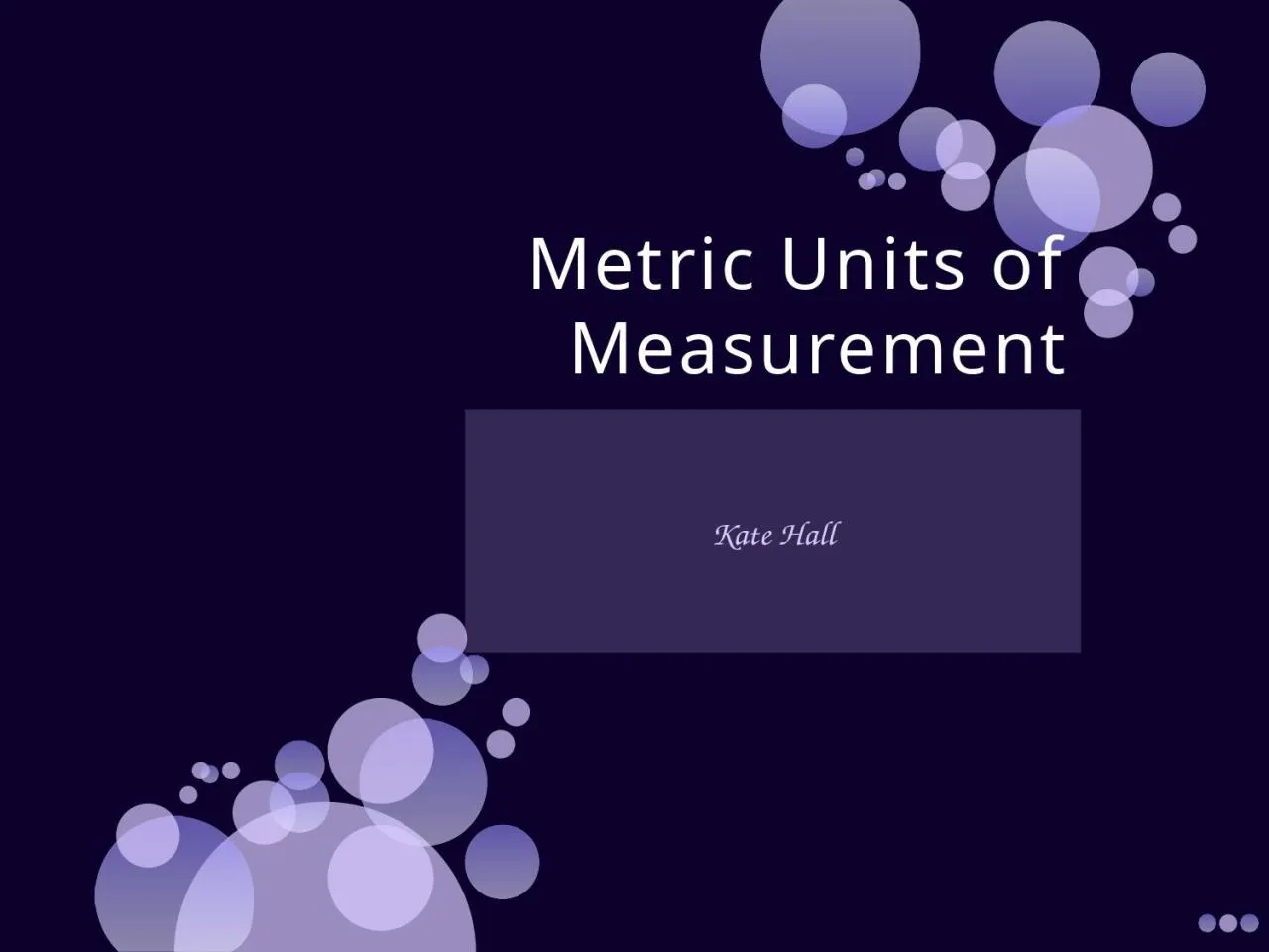 PPT-Metric Units of Measurement