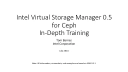 Intel Virtual Storage Manager 0.5 for Ceph