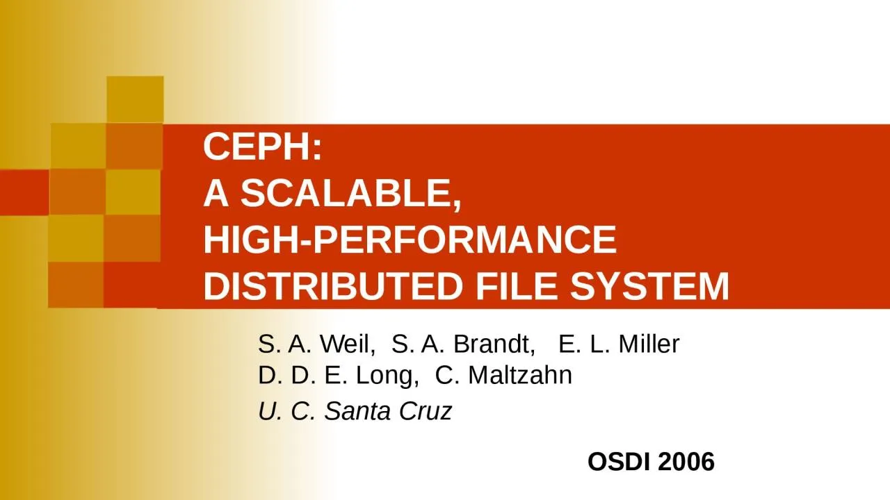 PPT-CEPH: A SCALABLE , HIGH-PERFORMANCE