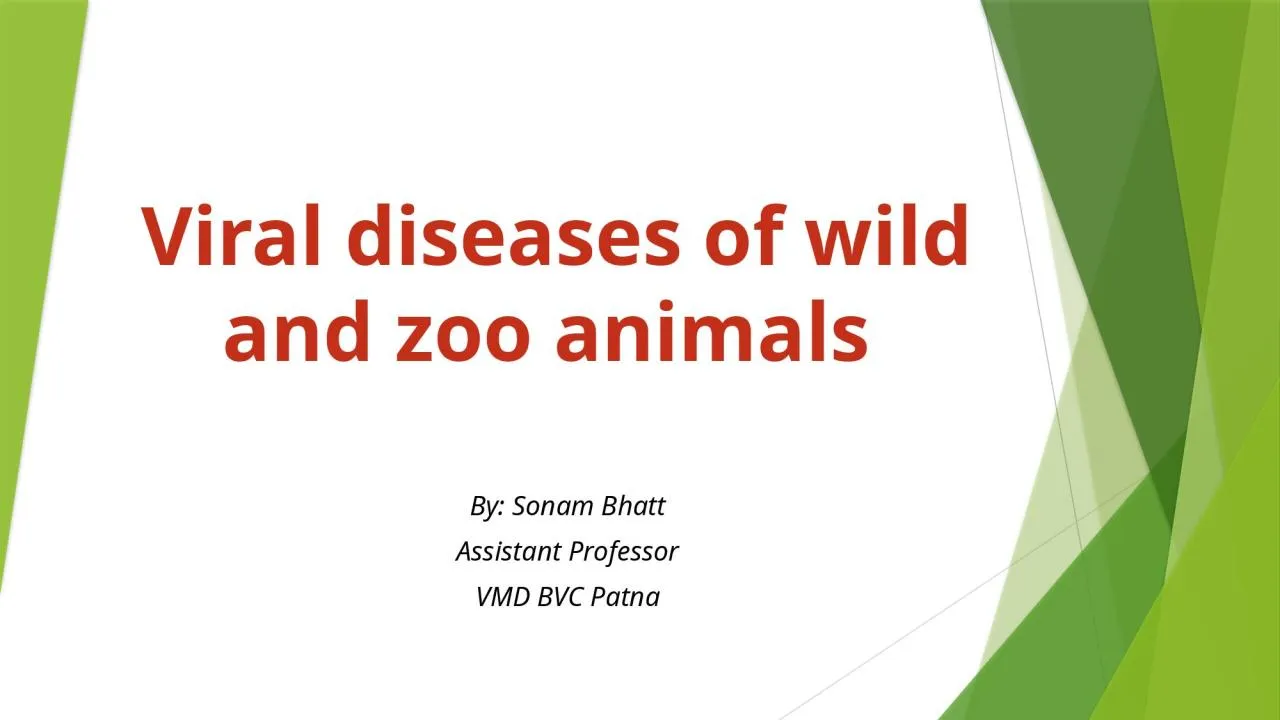 PPT-Viral diseases of wild and zoo animals