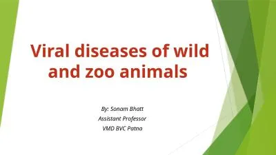 Viral diseases of wild and zoo animals