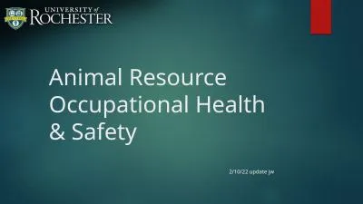 Animal Resource Occupational Health