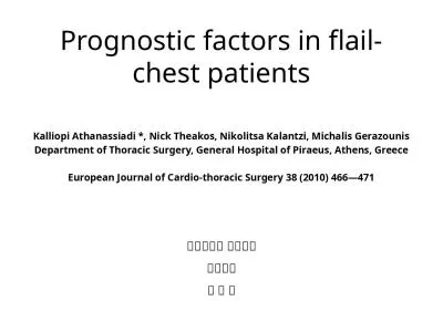 Prognostic factors in flail-chest patients