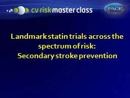 Landmark  statin  trials a