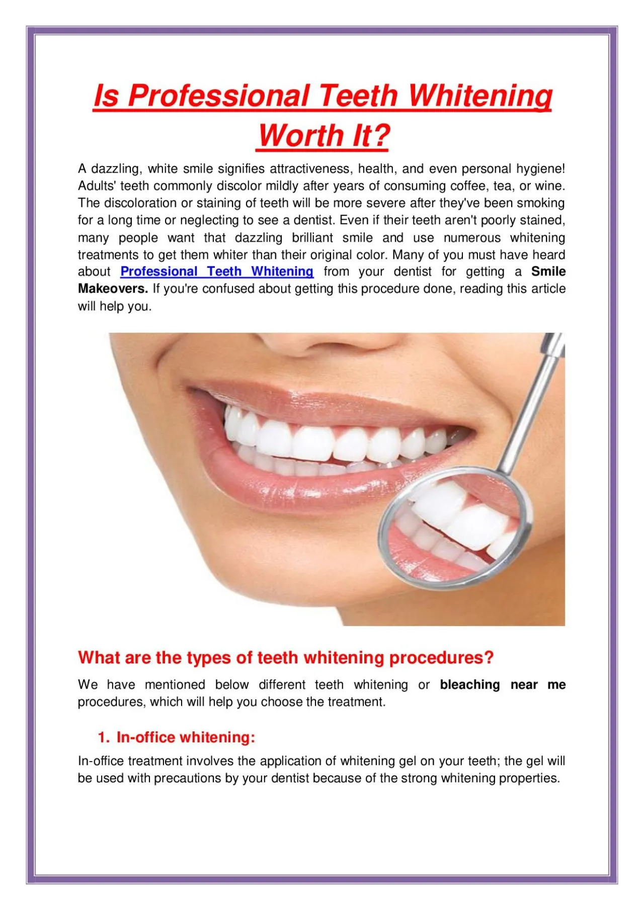 PDF-Is Professional Teeth Whitening Worth It?