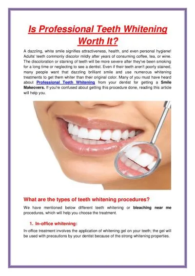 Is Professional Teeth Whitening Worth It?