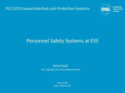 Personnel Safety Systems at ESS