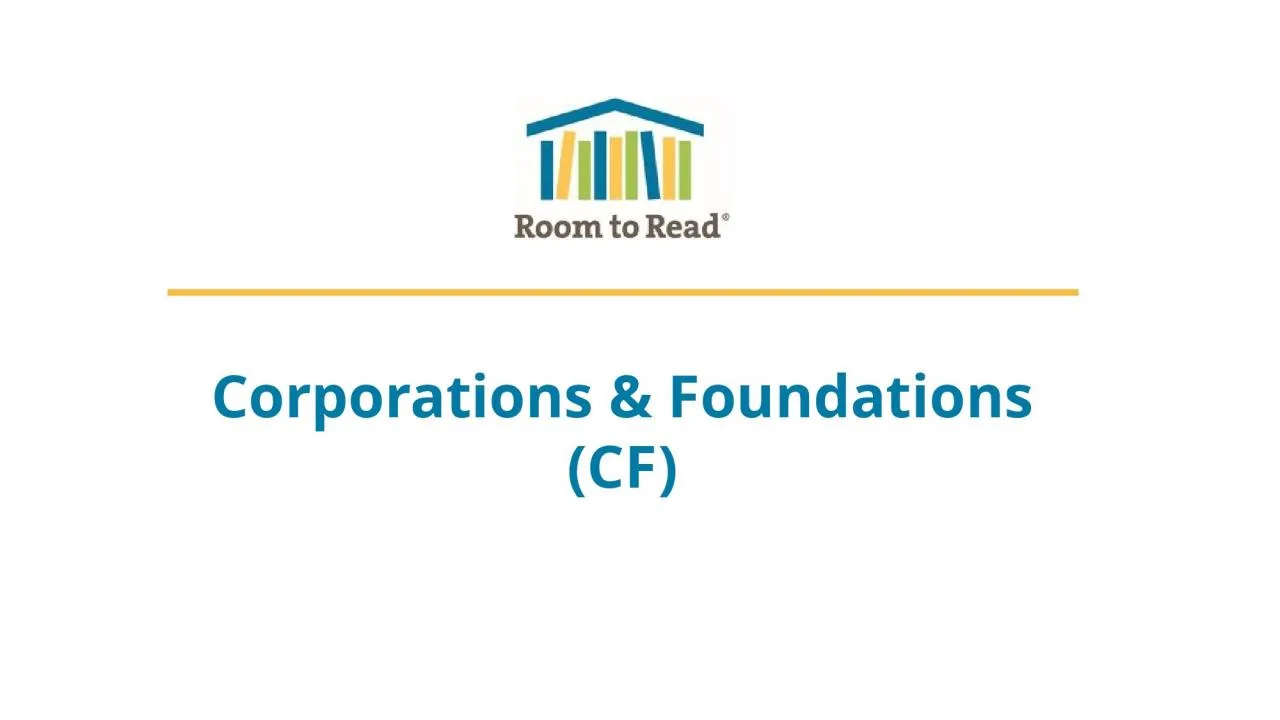 PPT-Corporations & Foundations (CF)