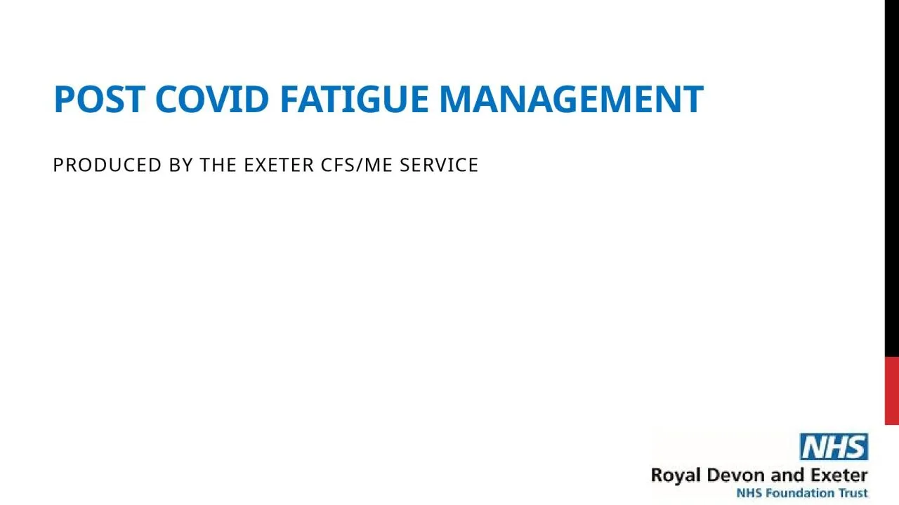 PPT-Post COVID Fatigue Management