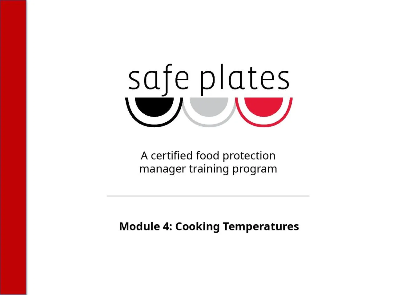 PPT-Module 4: Cooking Temperatures