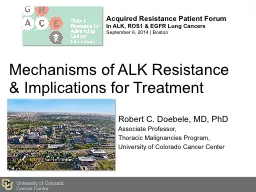 Mechanisms of ALK Resistance & Implications for Treatment