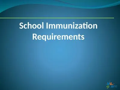 School Immunization Requirements