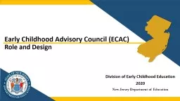 Early Childhood Advisory Council (ECAC)