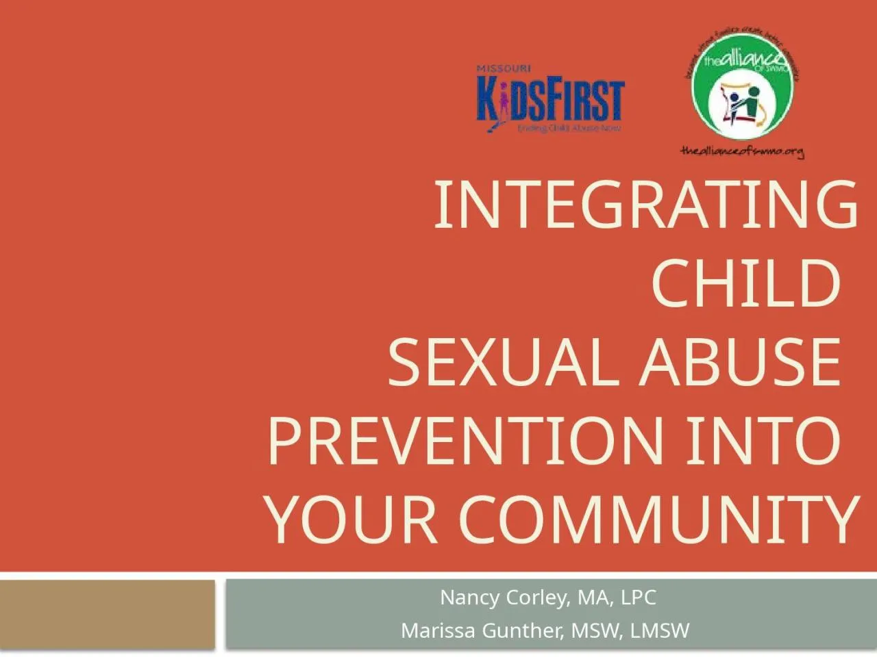 PPT-Integrating Child Sexual Abuse