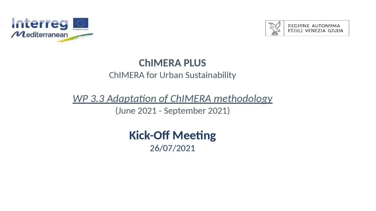 PPT-ChIMERA PLUS ChIMERA for Urban