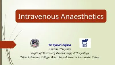 Intravenous  Anaesthetics