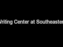 Writing Center at Southeastern