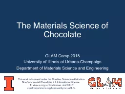 PPT-The Materials Science of Chocolate