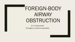 Foreign-body airway obstruction
