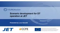 Scenario development for DT operation at JET