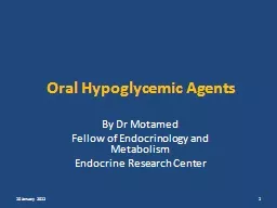Oral Hypoglycemic Agents