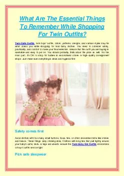 What Are The Essential Things To Remember While Shopping For Twin Outfits?