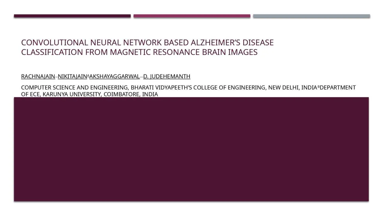 PPT-Convolutional neural network based Alzheimer’s disease