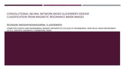 Convolutional neural network based Alzheimer’s disease