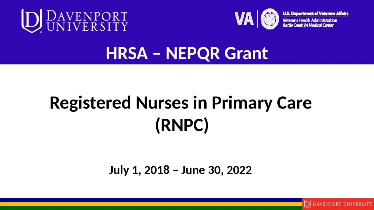 PPT-HRSA – NEPQR Grant Registered Nurses in Primary Care