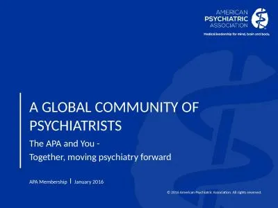 a global community of psychiatrists