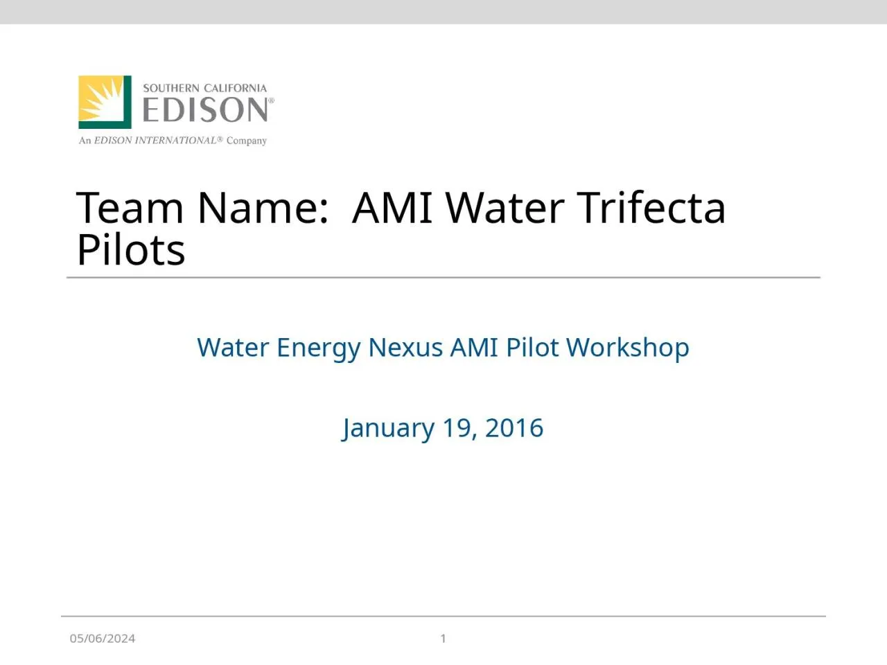 PPT-Team Name: AMI Water Trifecta Pilots