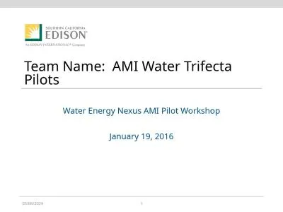 Team Name:  AMI Water Trifecta Pilots