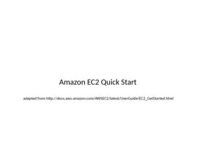 Amazon EC2  Quick Start